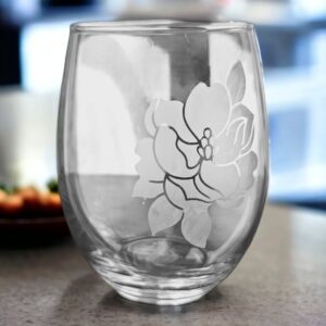 Magnolia Stemless Wineglass